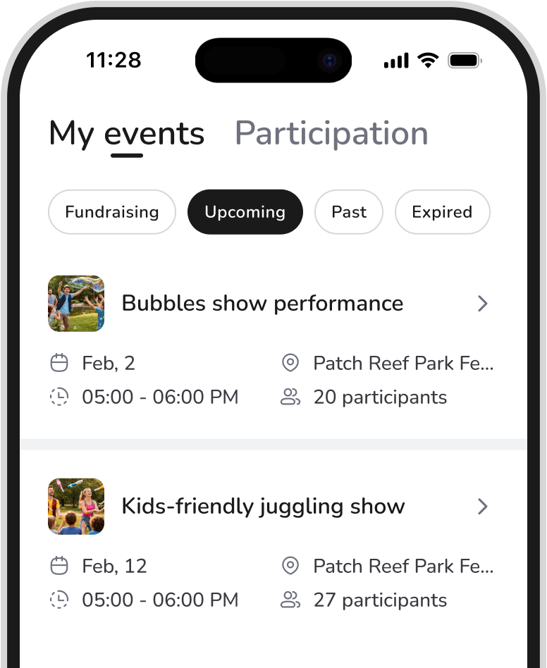 Only perform funded events