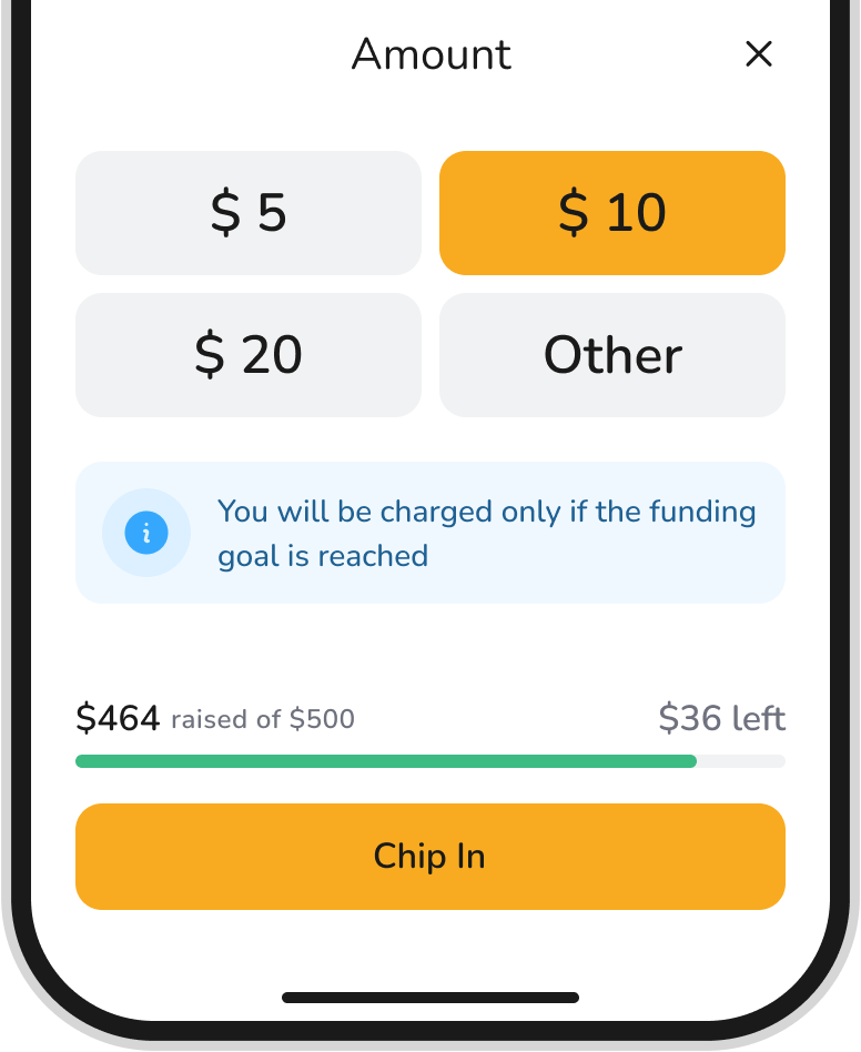 Chip in a few dollars with other parents